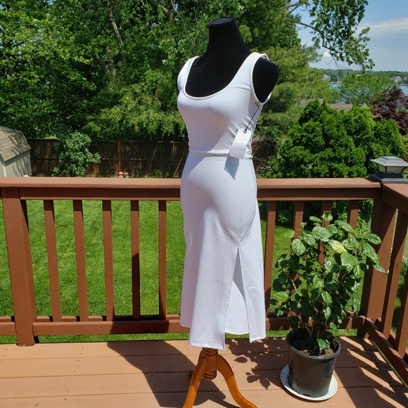 NWT LEITH Bodycon White Tank Dress Sz S - Picture 6 of 16